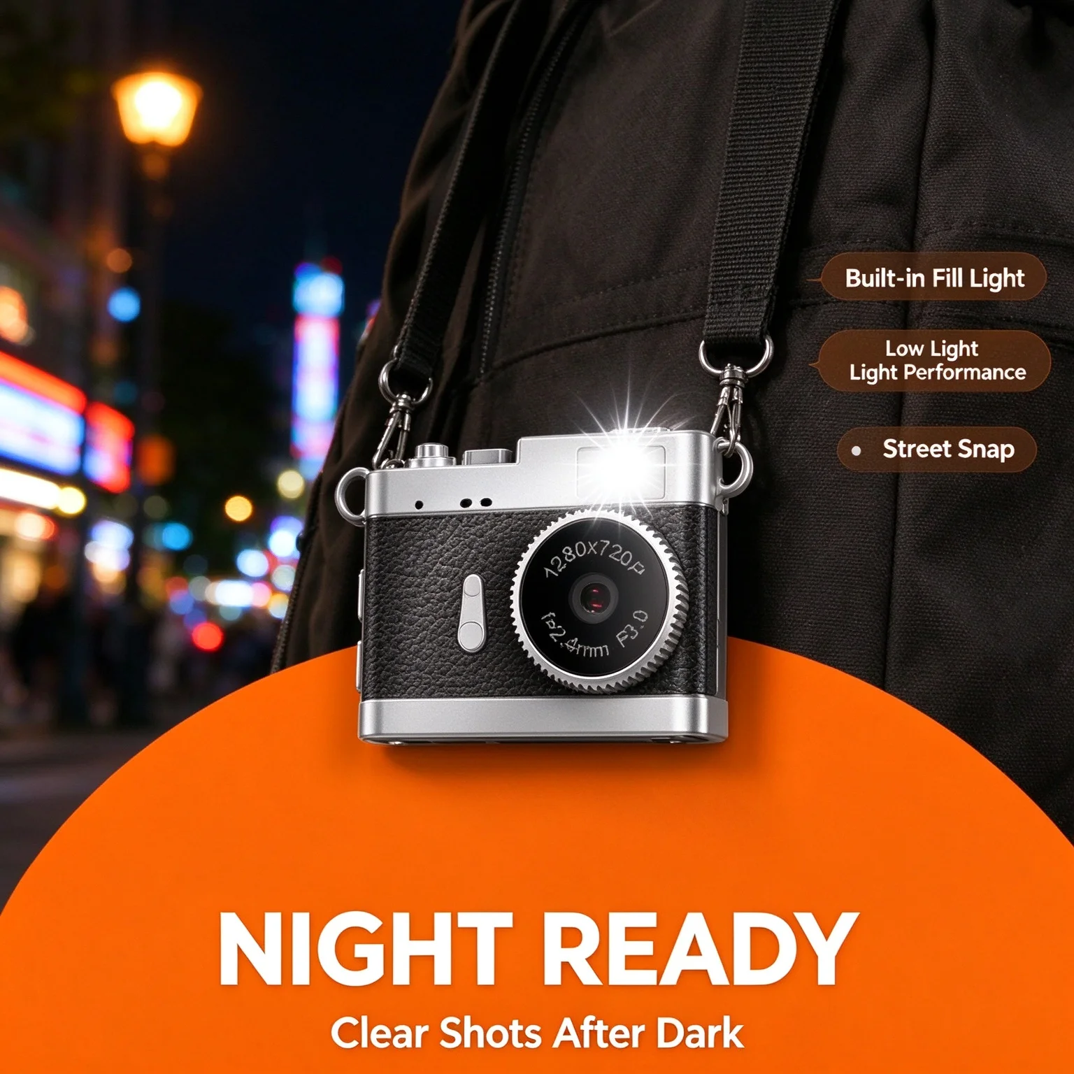vintage mini digital camera 720p leather texture 4 colors support tf card portable travel student shooting reliable after sales