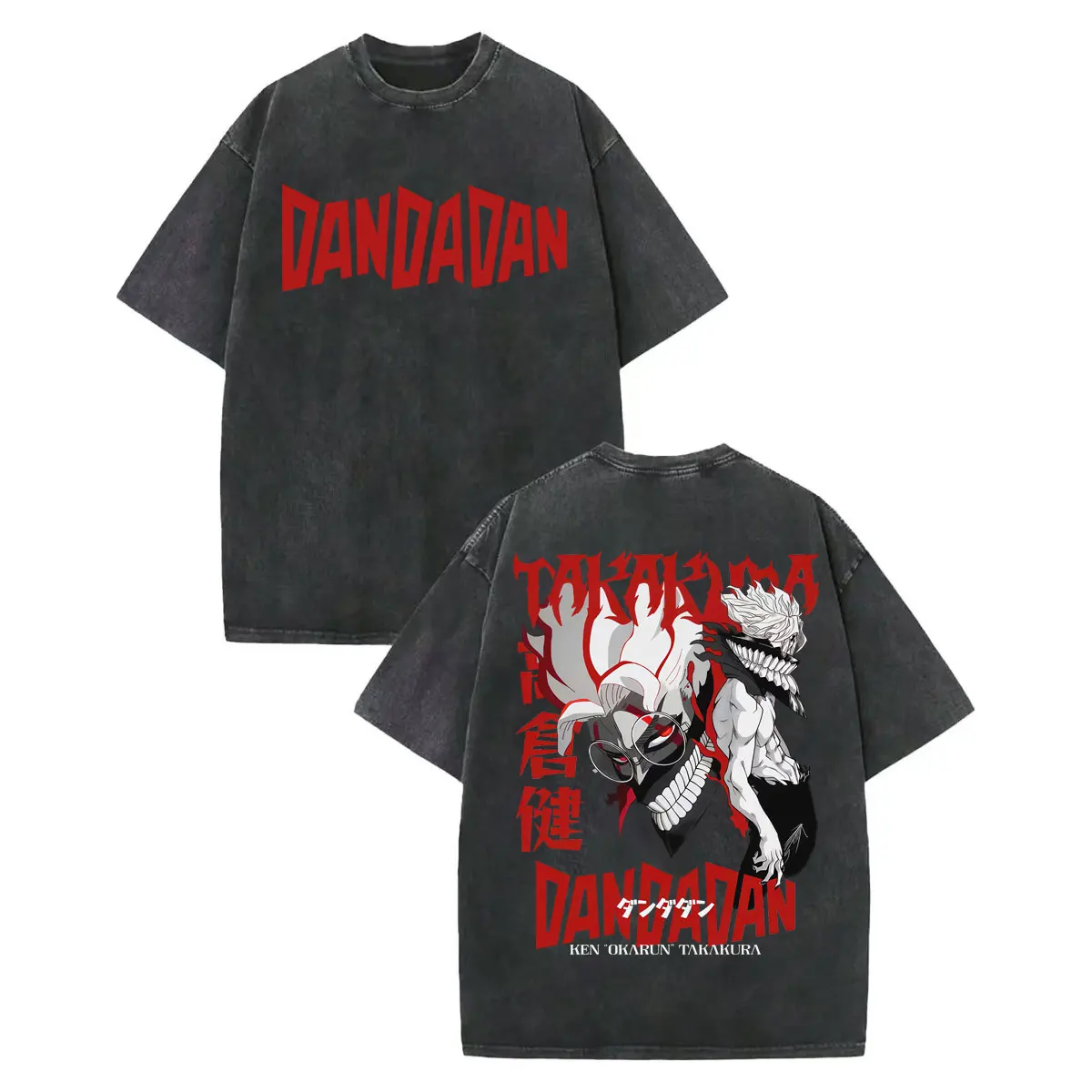 

Japanese Anime Dandadan Takakura Ken Graphic T Shirts Harajuku Cartoon Vintage Washed T-shirt Men Women Fashion Casual T-shirts