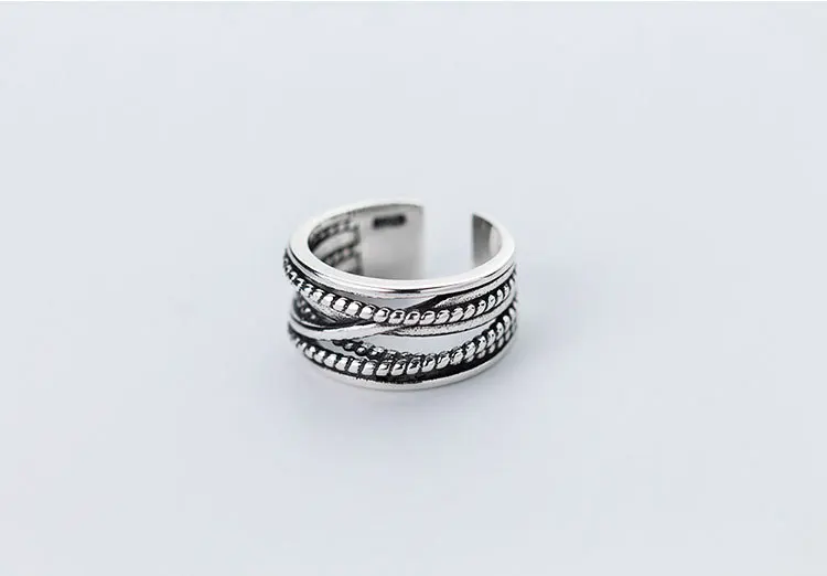 Original Design Gothic Lines Ring Luxury Brand Rings for Women Accessories Wedding Engagement Jewelry Gifts