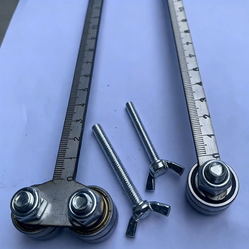 Woodworking Gauge Adjustable Caliper Workshop Use Silver Measurement Accuracy Stainless Steel Frame Smooth-rolling Wheels