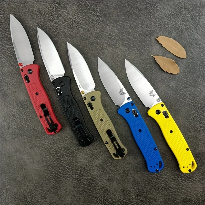 Outdoor BM 535 Folding Flipper Pocket Knives 440C Blade Nylon Wave Fiber Handle EDC Camping Survival Hunting Hiking Knives Tools