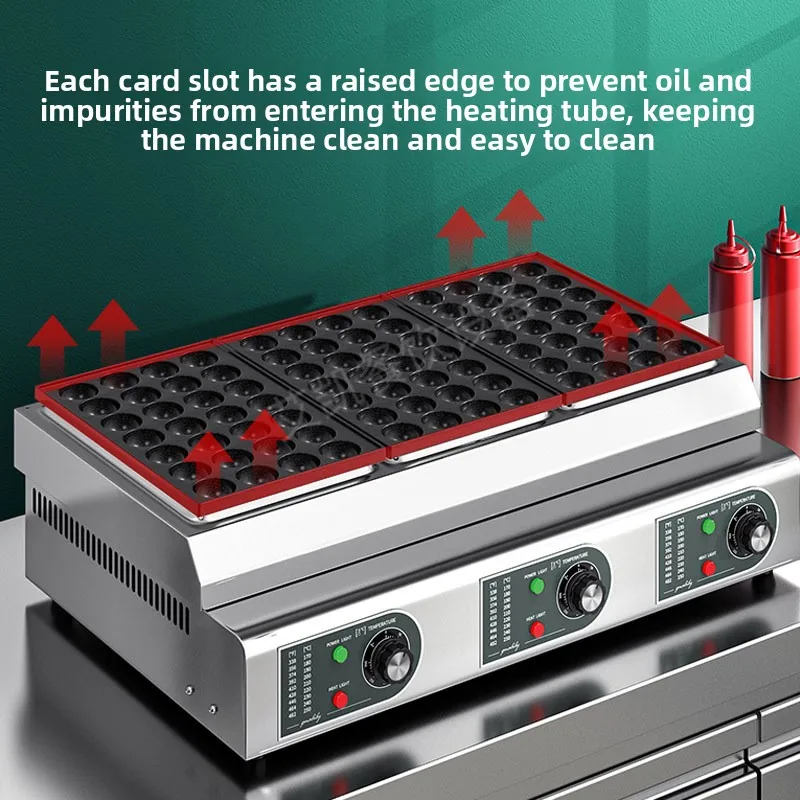 Octopus ball machine for commercial stalls Electric heating veneer fish ball oven Baking pan Octopus ball machine