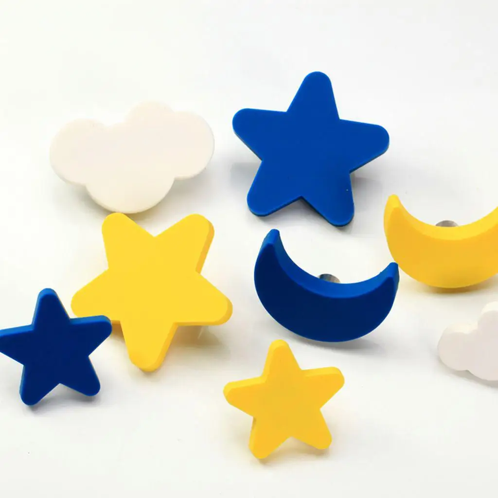 Cloud Shape Door Knob PVC Cute Furniture Handle Pull for Kids Room Decorative Drawer Cabinet