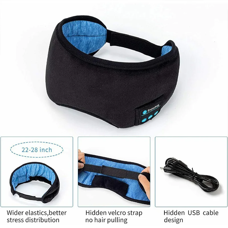 Fone Bluetooth Earphones Sports Sleeping Patch Elastic Wireless Headphones Music Eye Mask Wireless Bluetooth Headset Headband