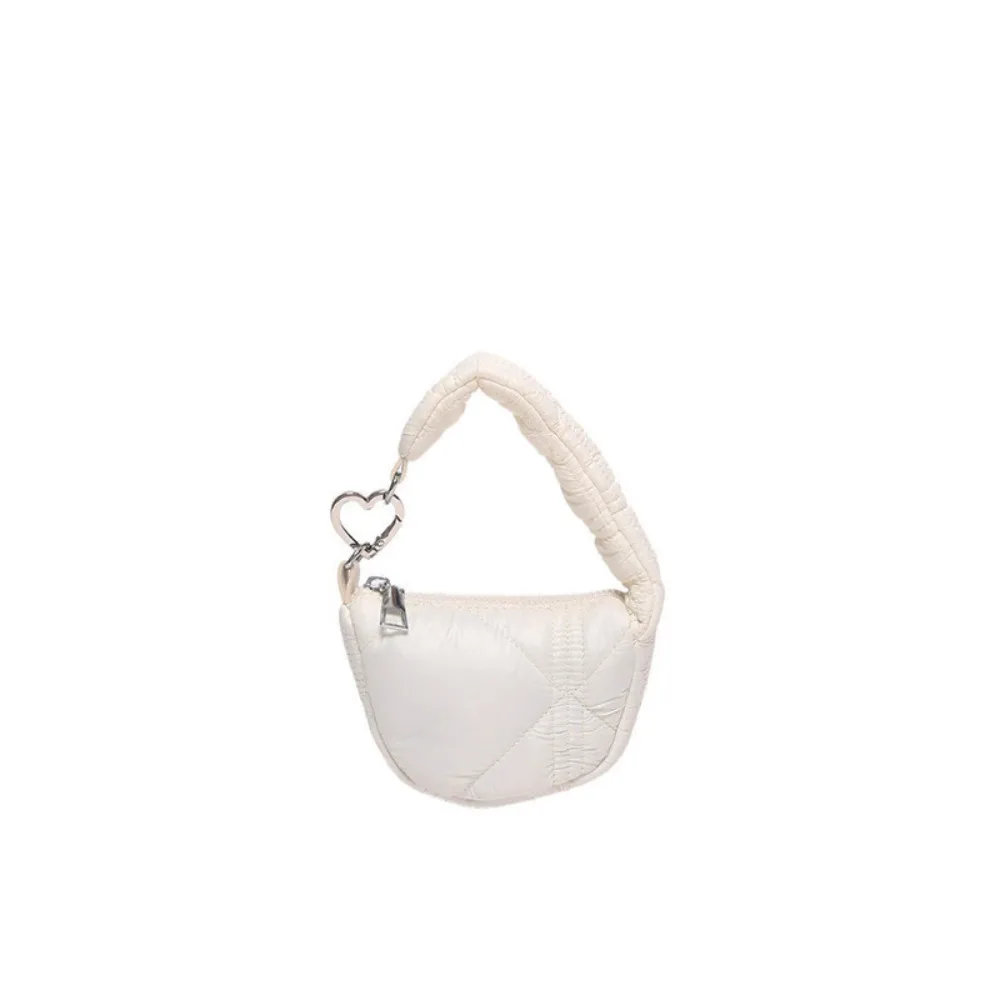 

Модная однотонная мини-плиссированная сумка-облако, стеганая мини-сумка, сумка с подвеской в корейском стиле, сумка-кошелек, аксессуары