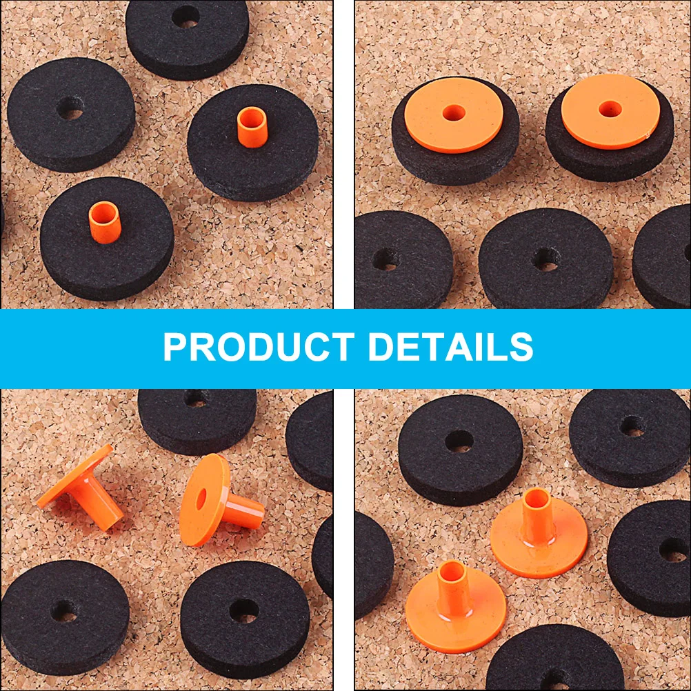 

7 Pcs Felt Combination Cymbal Felts Hi-Hat Clutch Drum Kit Sleeves Stand Washer