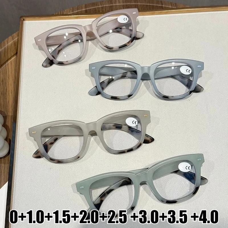 

Unisex Fashion Square-Frame Reading Glasses New High-Definition Blue Light-Blocking Glasses for Farsightedness To +3.0+3.5+4.0