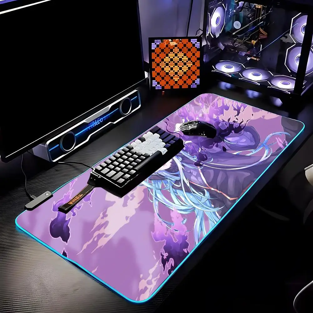 

IGotR-reincarnatedasaSlime Mouse Pad RGB HD Mousepad Pad Rug Desk Mat Computer Gaming PC Accessories Rubber Keyboard LED Mats