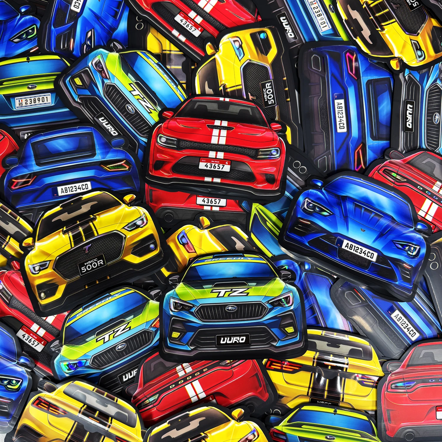 50 bolsas holográficas de Mylar de pie con forma de coche de 3,5 g – Bolsas brillantes resellables para dulces, aperitivos, gomosos, recuerdos de fiesta