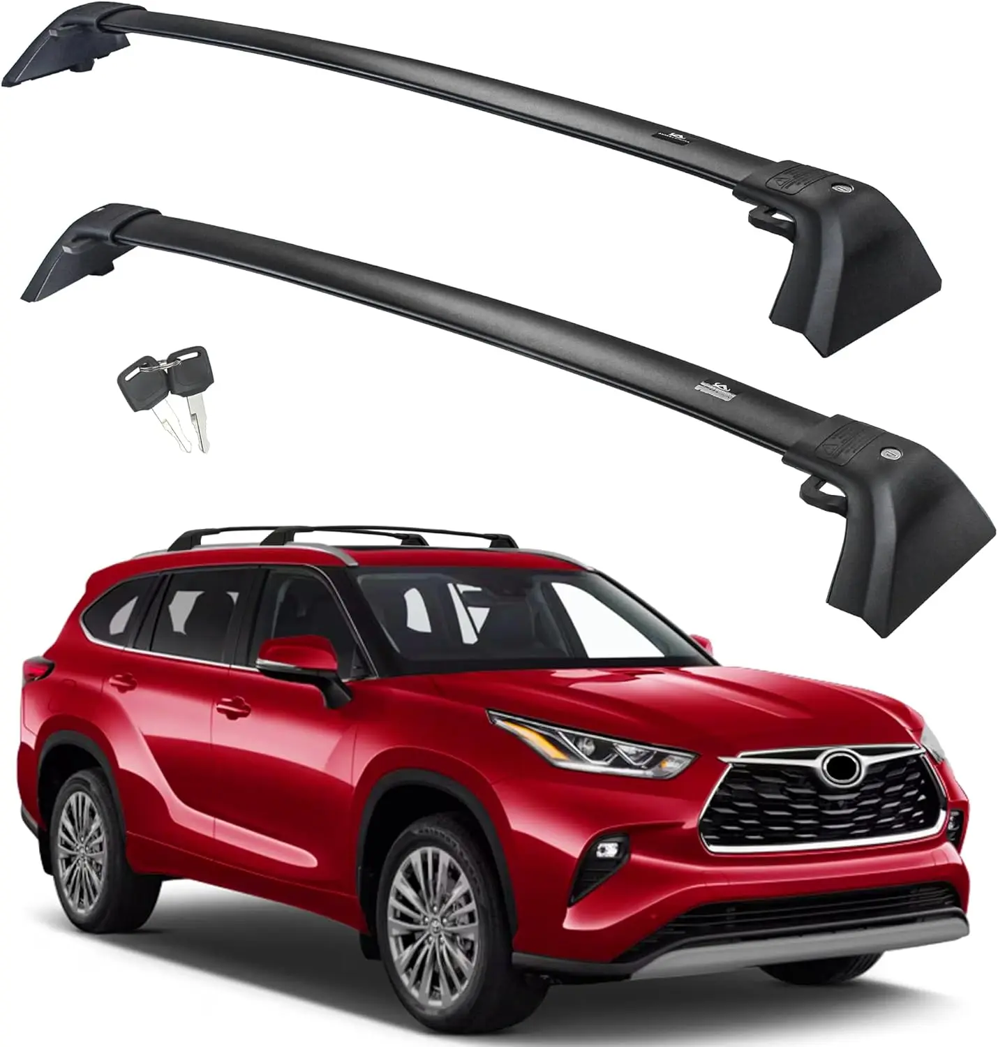 

Heavy Duty Roof Rack Crossbar for Toyota Highlander 2020-2026, Anti-Theft Lock, Supports 260 lbs