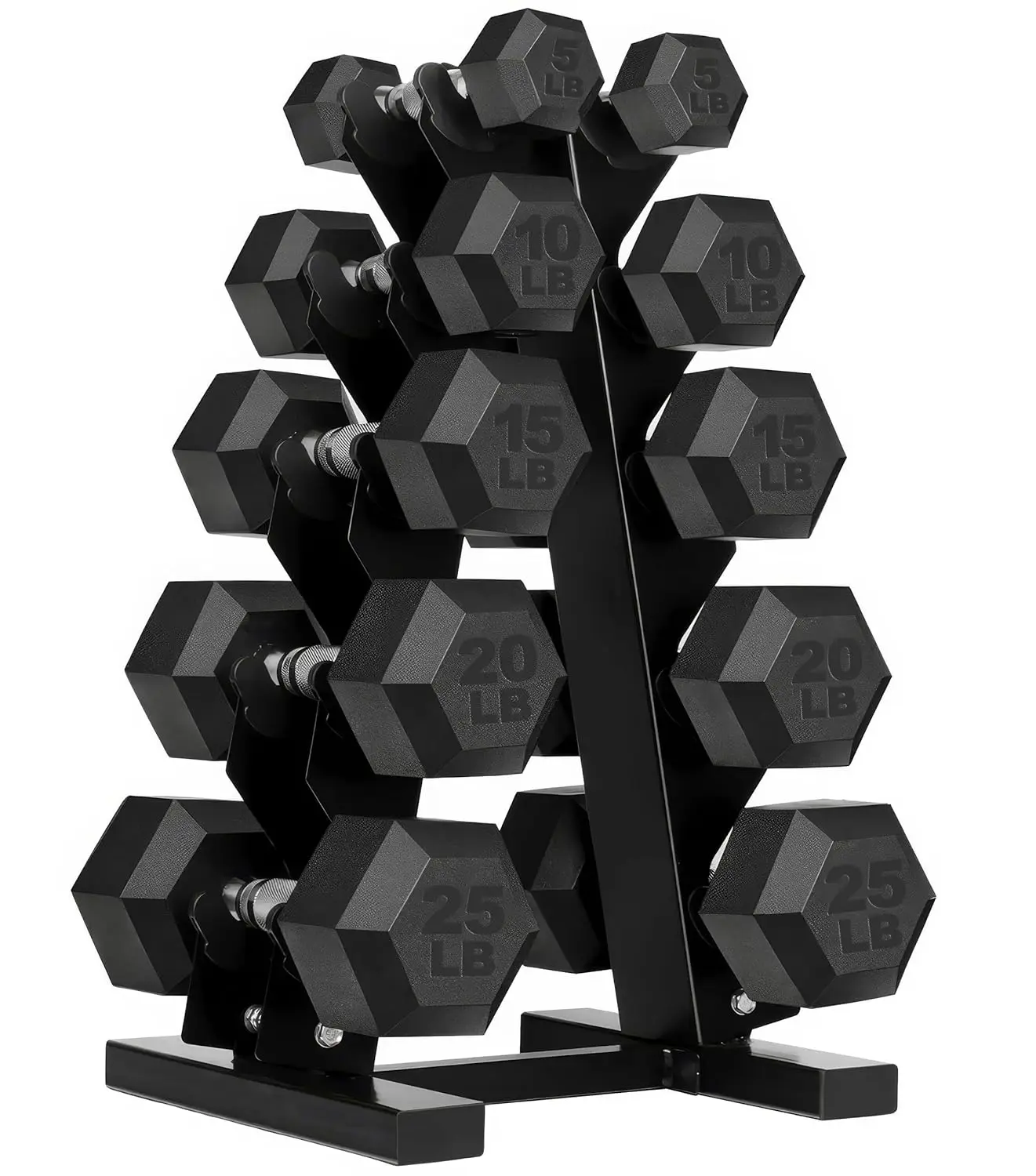 

Weights Dumbbells Set with Rack - 150 lb Rubber-Coated Dumbbells for Easy Grip, Durable Carbon for Strength Training,Custom