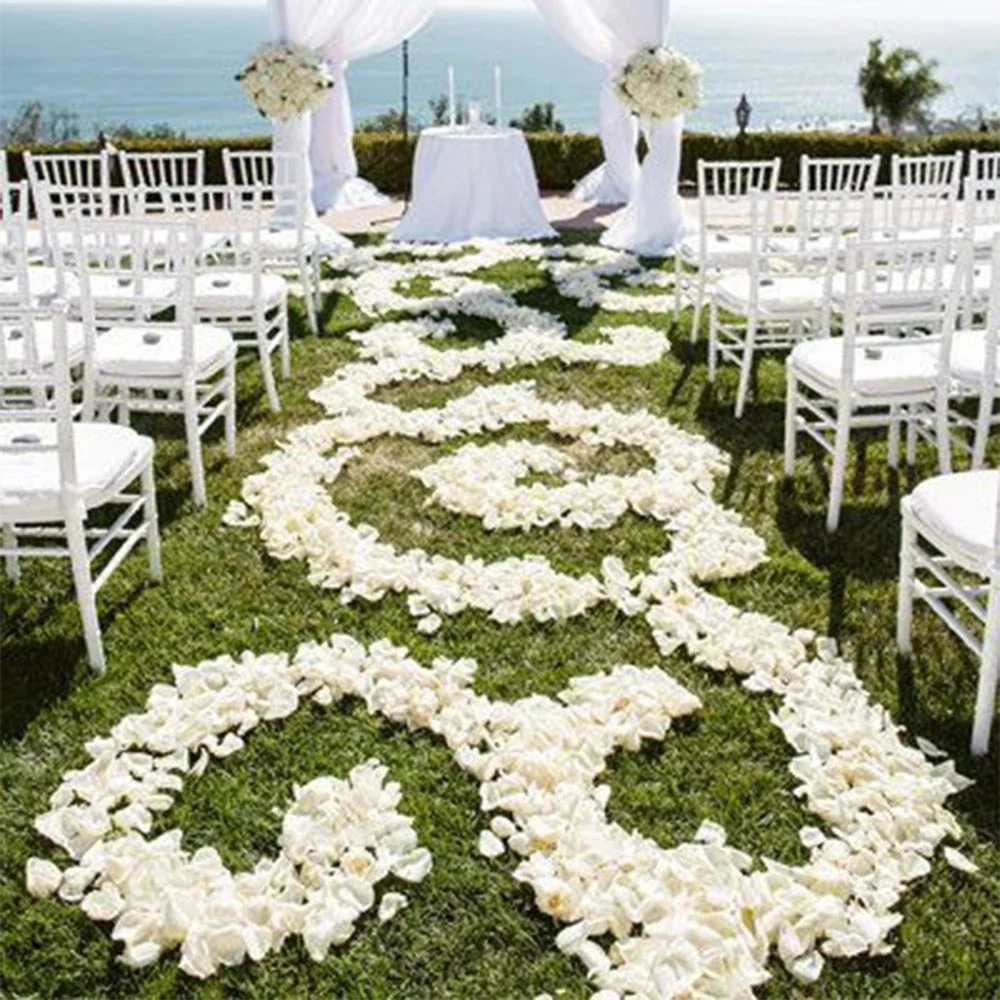 Petali di rosa artificiali da 500 pezzi per matrimonio petali di fiori da 3-5CM per la decorazione artificiale di fleur per la festa in casa del tappeto pedonale