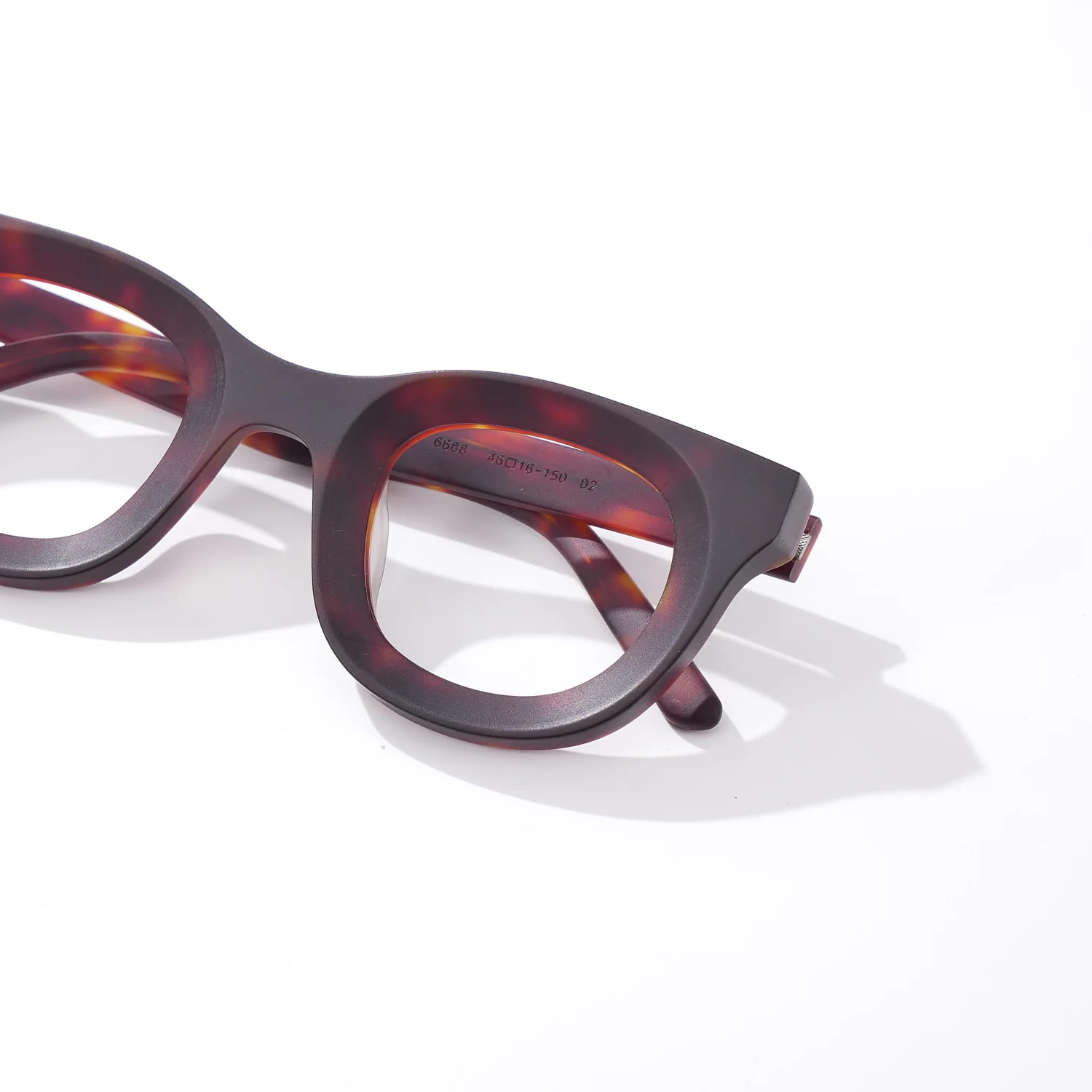 Belight البصرية كبيرة الحجم اليدوية سميكة خلات الرجعية خمر نظارات خلات وصفة طبية عدسة 6688