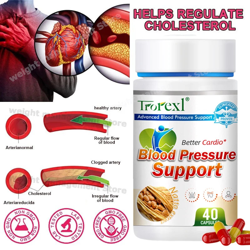 Blood Pressure Supplements - Promotes Blood Pressure Balance, Circulation Health Support - Improve Heart and Vascular Health