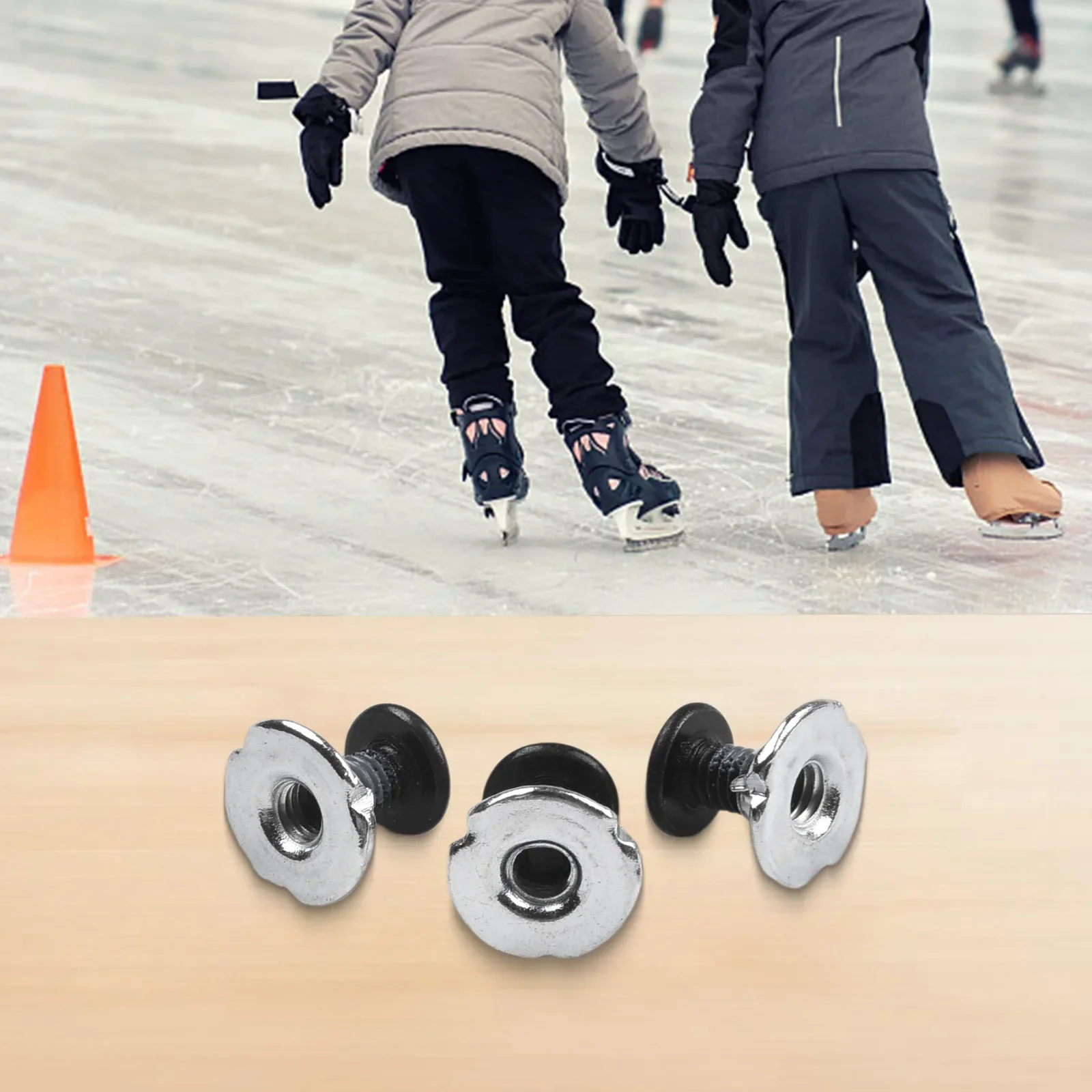 10 pares de tornillos de montaje de reparación de repuesto para patines en línea, pieza de perno de tuerca, accesorios de reparación de tornillos para patines