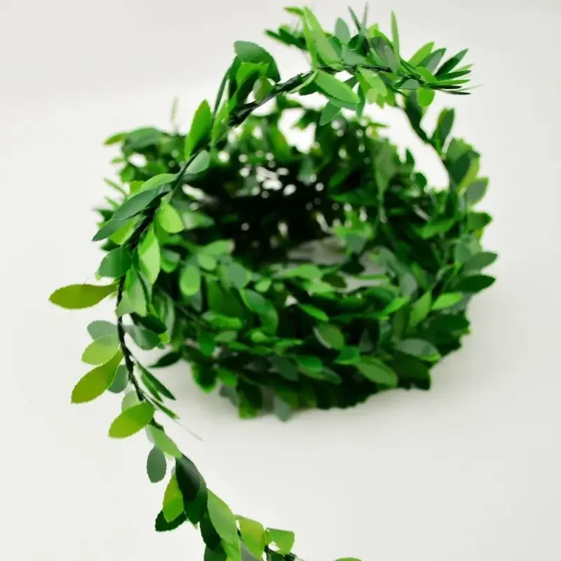 7.5/30M Artificial Ivy Plant Green Leaf Vine Iron Wire Wisteria Garland DIY Fake Leaves Creeper Hanging Leaves Home Garden Decor