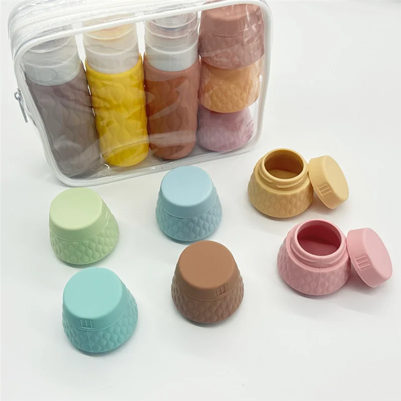 

Face Cream Refill Bottle Silicone Travel Refill Bottle Cosmetic Lotion Cream Bottle Cream Box,Silicone Bottle,8Pcs-ABUA