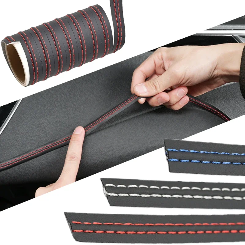 

Car Style Universal DIY Flexible Leather Interior Moulding Trim Strips Decoration Braid Strip Dashboard Sticker Car Accessories