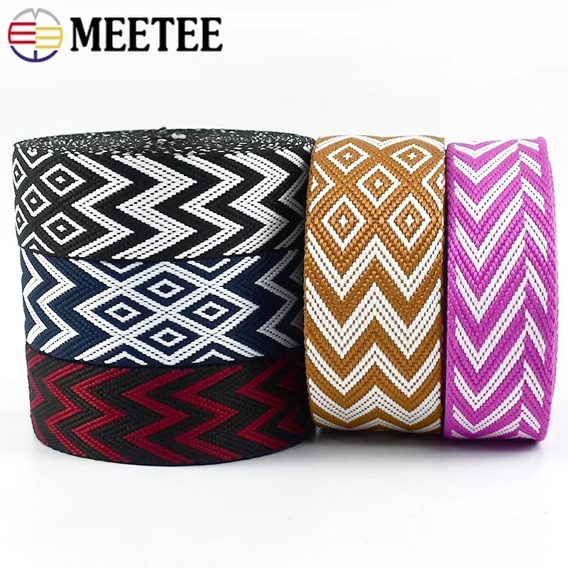 1-5Meters 38mm Polyester Jacquard Webbing For Bag Strap Bias Binding Ribbon Seat Belt Luggage Adjustor Band DIY Sewing Accessory