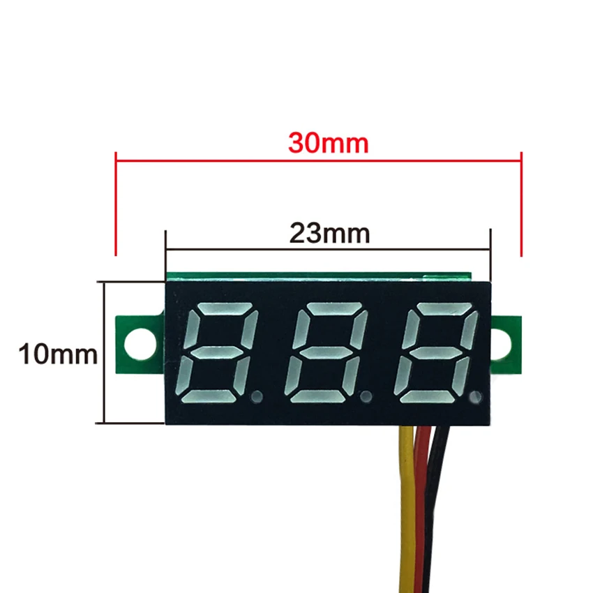 0.28 inch DC0-100V Digital Volmeter Voltage Meter Indicator Tester LED Display 3 Lines Voltage Measuring Adjustable Precision