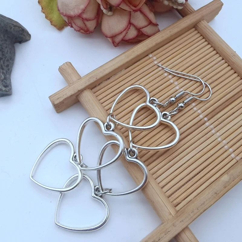 Boucles d'oreilles gothiques en forme de cœur pour femme et fille, bijou en métal, Style Rock, Kpop, Punk, Art Folk, idée cadeau