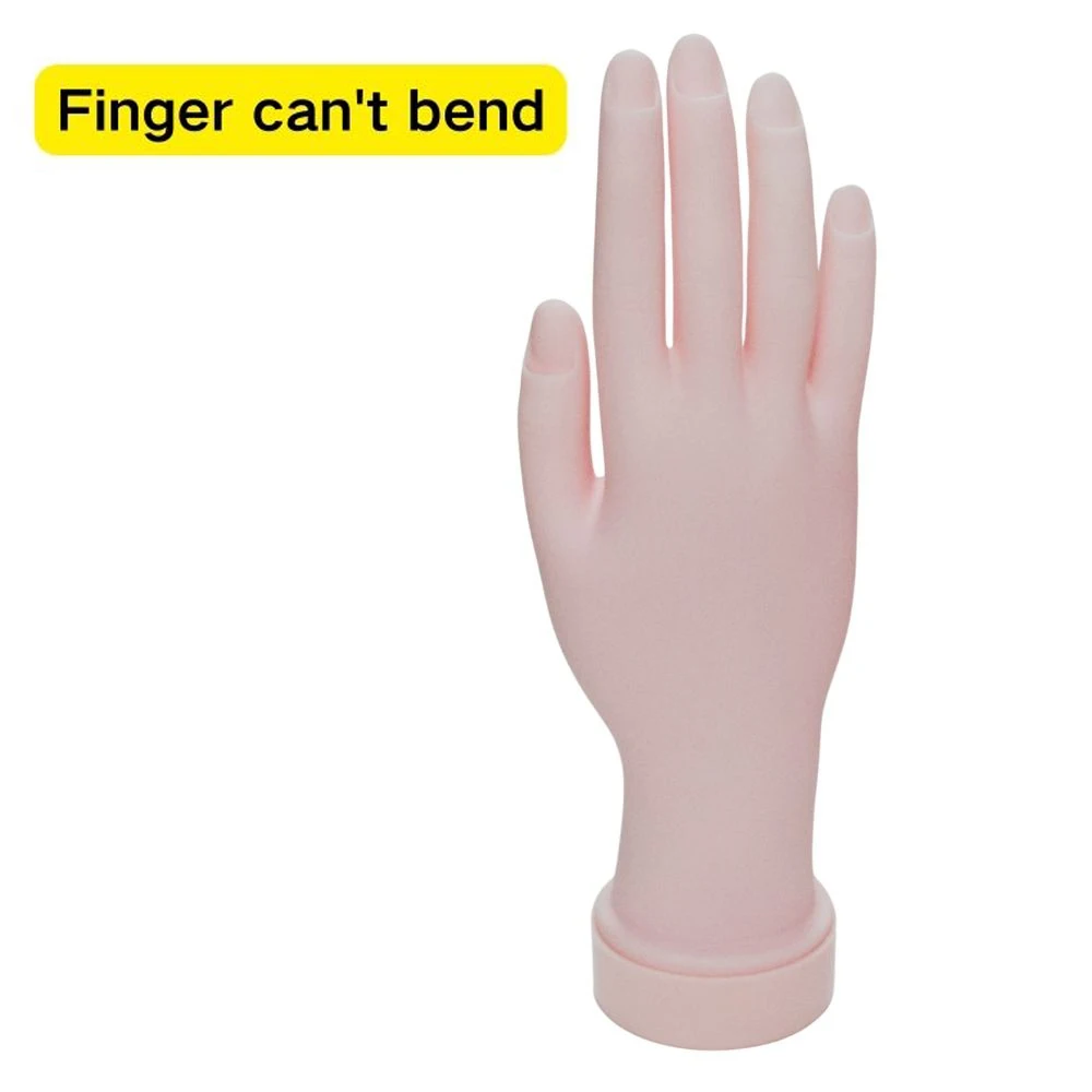 Flexible Soft Nail Practice Hand Model for Manicure Training