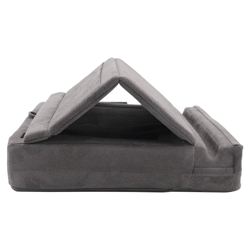 AC57-Tablet Pillow Stand With Storage Foldable Holder Angle Adjustable Soft Pad Dock For Bed And Laptop And Desk