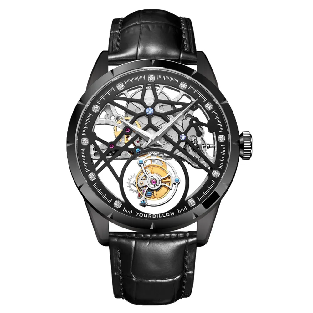 AESOP Skeleton Luminous Real Tourbillon Automatic Mechanical Watch Man Luxury Clock Male Waterproof Sapphire Relogio Masculino