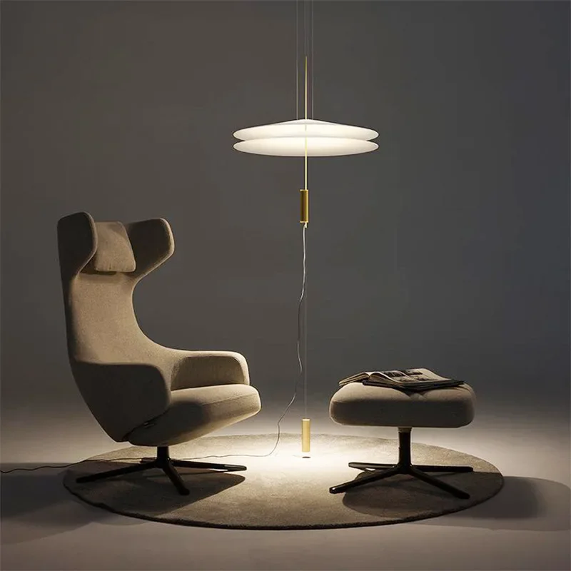 Minimalist LED Hanging Light, UFO Acrylic Chandelier for Bedroom & Living Room view 4