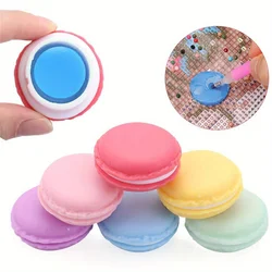 1-6boxes Diamond Art Painting Macaron Glue Clay Storage Box Drilling Blue Wax Mud Embroidery Cross Stitch Storage Container