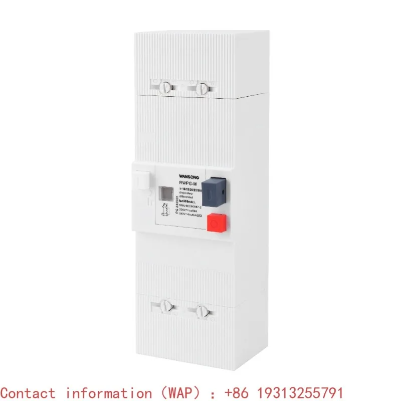 High Quality Wholesale Price WANSONG RWPG-M PG 230V/400V 500mA 6kA Breaking Capacity Rail Mounting RCCB