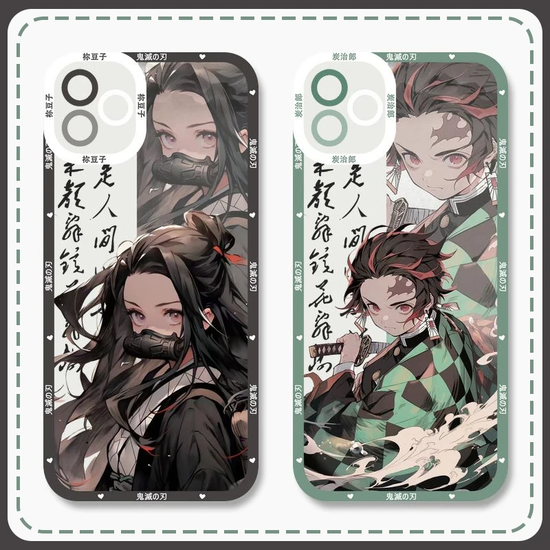 Case For Xiaomi Redmi Note 13 12 11 Pro Plus 4G 5G 12S 11S 10 10S 9 9S 8 13C 12C 10C Anime Demon Slayer Clear Shockproof Cover