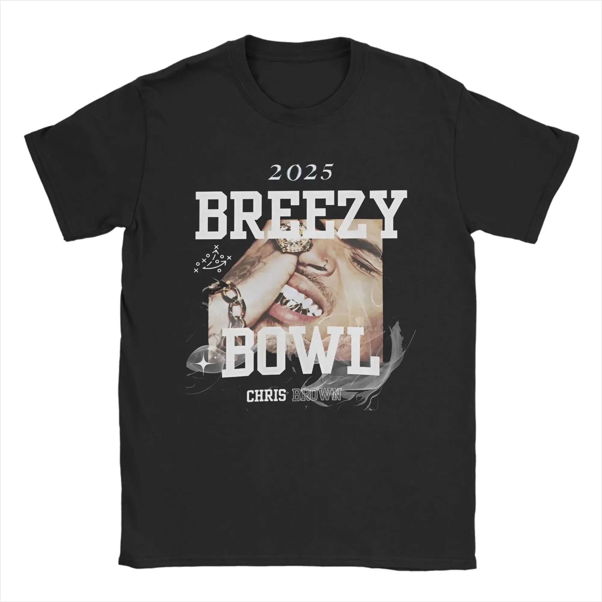 

Chris Brown Breezy Bowl XX Tour 2025 Accessories Unisex T Shirt Cotton Tee Print T-shirt Clothing Gifts For Boyfriend