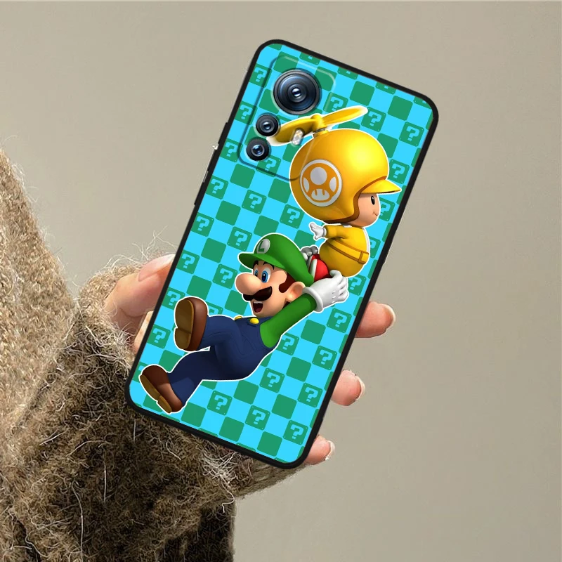 M-Marios Cute Cartoon Art For Xiaomi Mi 14 13T 13 12T 12 11T 11i 11 10T 10 Pro Lite Ultra 5G Black Cover Phone Case