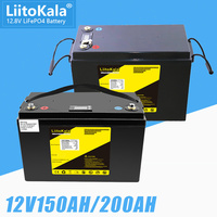 LiitoKala 12V150Ah/200Ah/240Ah/300Ah LiFePo4 Battery Pack for 4S 12.8V RV Boat Motors Inverter Solar Powerlar Wind