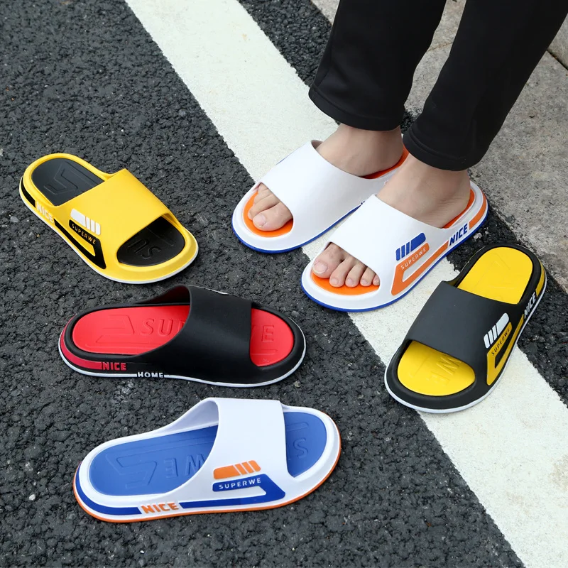 Summer Trend Outside Wear Slippers Indoor Bath Non-slip Personality Slippers Men