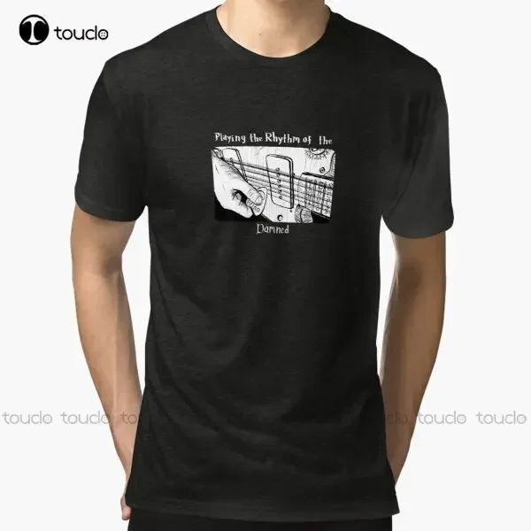 Playing The Rhythm Of The Damned Tri-Blend T-Shirt Dress Shirts For Men Custom Aldult Teen Unisex Fashion Funny New Xs-5Xl New