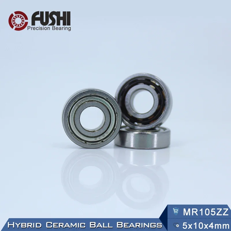 2PCS MR105RS MR105ZZ MR126ZZ 5x10x4 มม.5x10x4 มม.6x12x4 มมไฮบริดซิ 3 เอ็น 4 เซรามิคแบริ่งลูกบอล ABEC-1 สำหรับอุตสาหกรรมมอเตอร์แกนหมุน