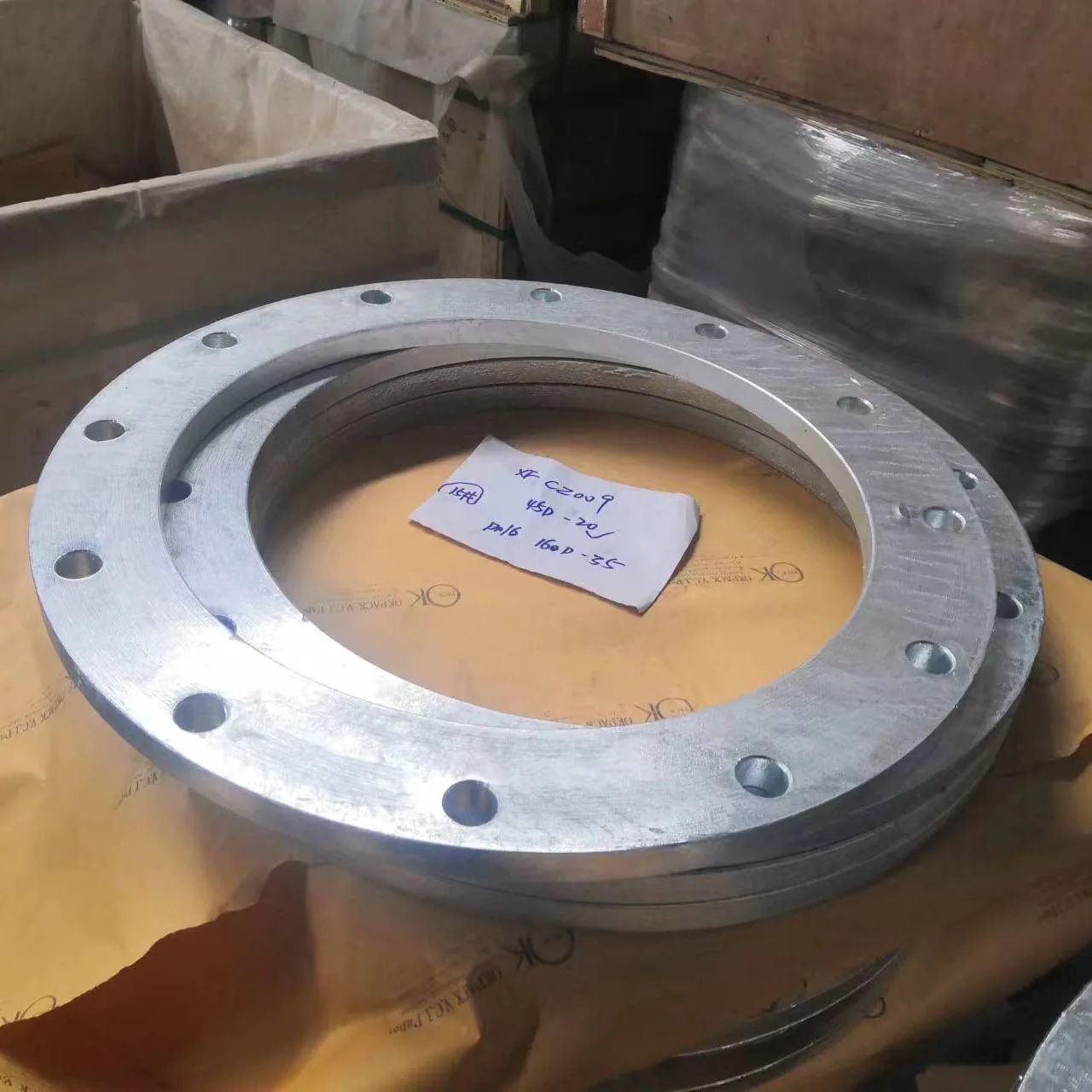 DN1200 PN10 طلاء مجلفن من الفولاذ الكربوني شفة فضفاضة لأنابيب البولي ايثيلين #2