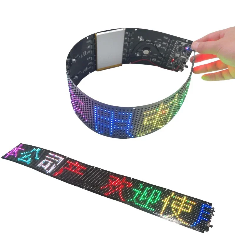 P5 indoor outdoor foldable led screen flexible led scrolling message module flexible led display