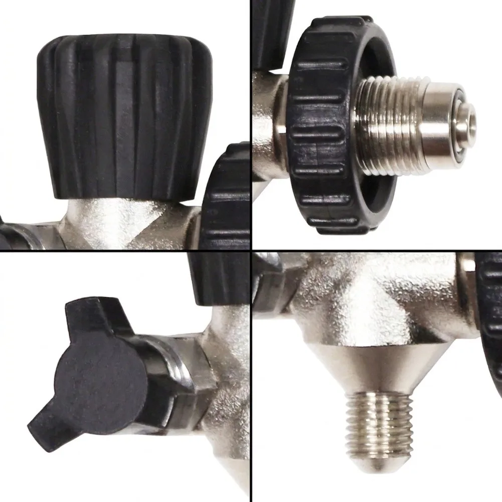 Adapter zum Nachfüllen des Tauchflaschenventils G5/8-14 auf 7/16-20 UNF Edelstahl-Lufttank-Ladeanschluss für Tauchausrüstung – Detail 5