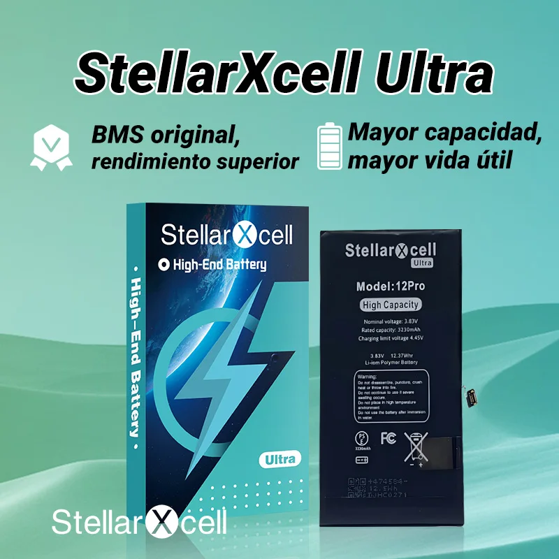 Batería StellarXcell Ultra Original de alta capacidad para iPhone 7037 TI para 11 12 13 14 15 pro plus promax mini con herramienta gratis 4