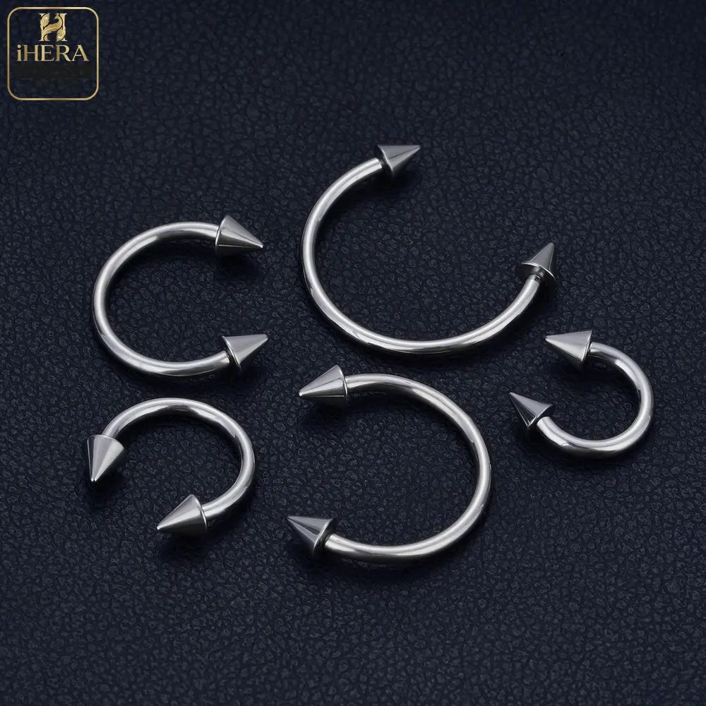 1/5PC G23 Titanium Nose Rings Piercings Lip Eyebrow Ear Septum Helix Cartilage Septum Body Jewelry Piercing Labret Nariz C Rod