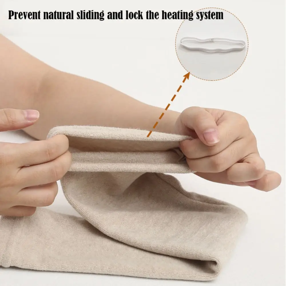 คุณภาพสูงแคชเมียร์แขนอุ่นหนายาวแขนปลอมตรงสไตล์ Finger Cuff สไตล์ Elbow Guard Unisex