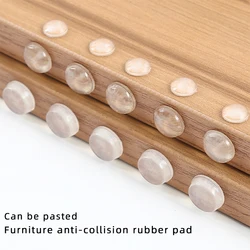 50pcs Soft Cabinet Bumpers Damper Door Stopper Clear Self adhesive Rubber Pads Wall Protector Buffer Cushion Furniture Hardware