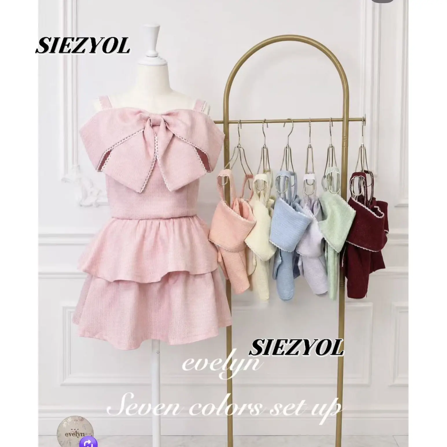 Japanese Style Summer New Sweet and Cute Two-piece Set Solid Color Big Bow High Waist Versatile Tops and Short Skirt Outfits