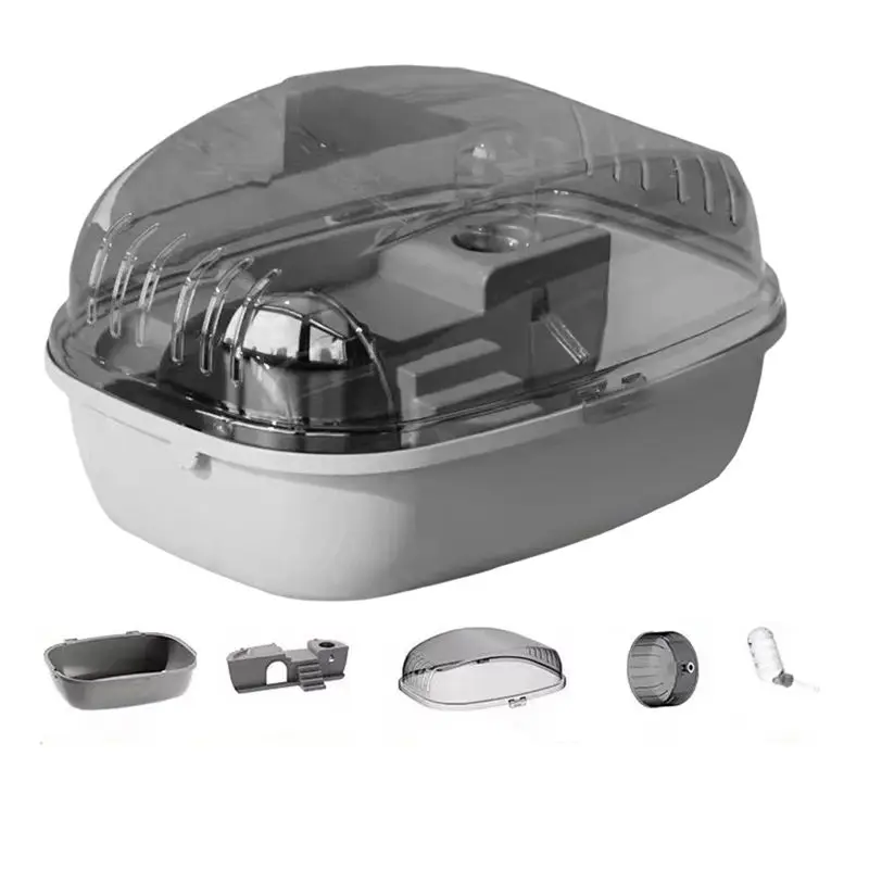 NEW HOT In Stock-Hamster Cage Running Roller Skating Transparent Castle Suitable Mice Hamster Guinea Pig Small Animals Acces