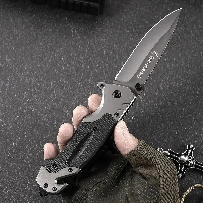 Pocket Knife, Outdoor Military Tactical Knife, Self-Defense, Multi-purpose Wilderness Survival Knife and Cutting Knife