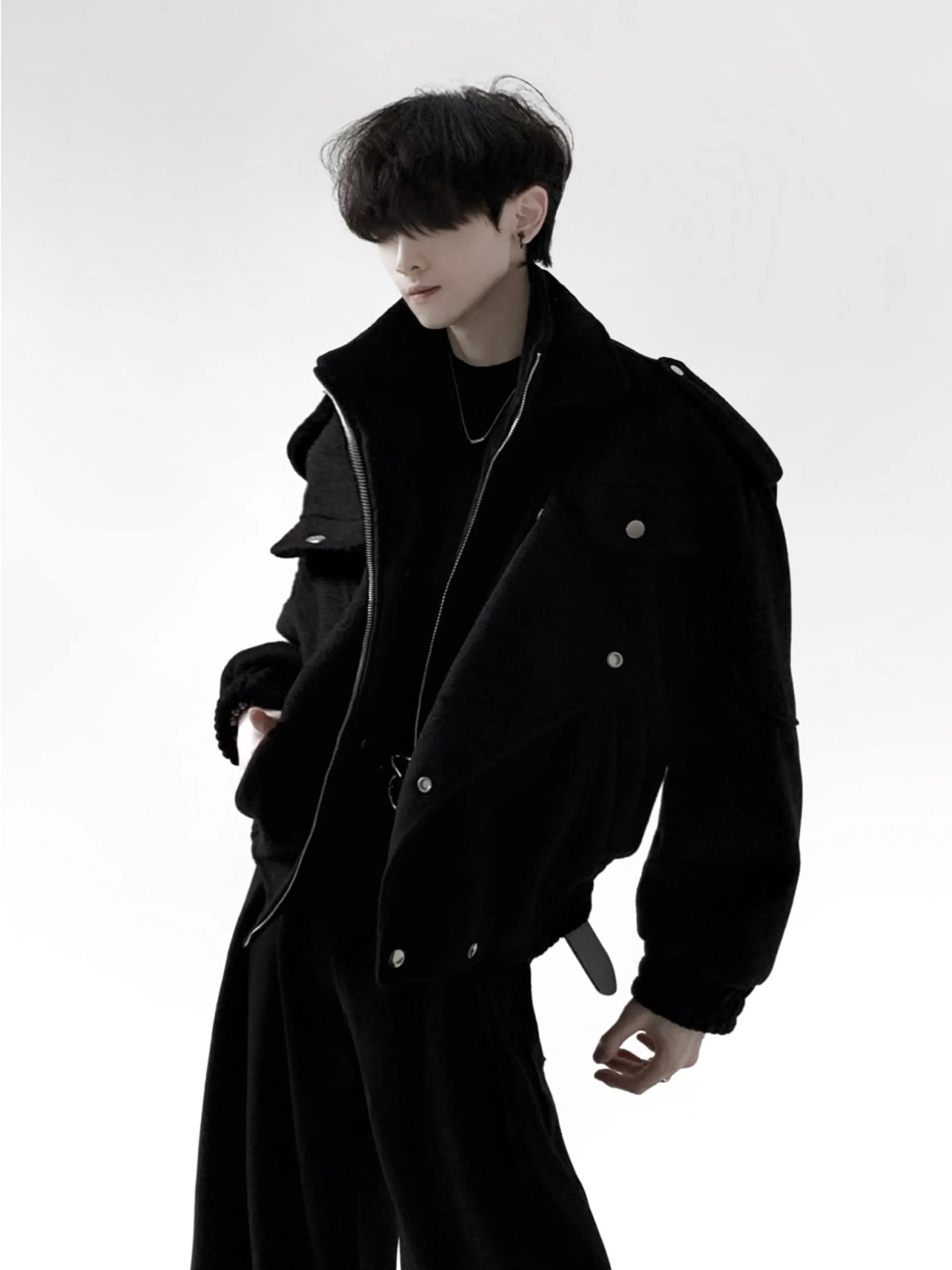 Men's Thick Duck down Jacket Autumn Mountain Wind 90 White Duck Feather Woolen Coat Jacket Deconstructed Woolen Coat for Winter