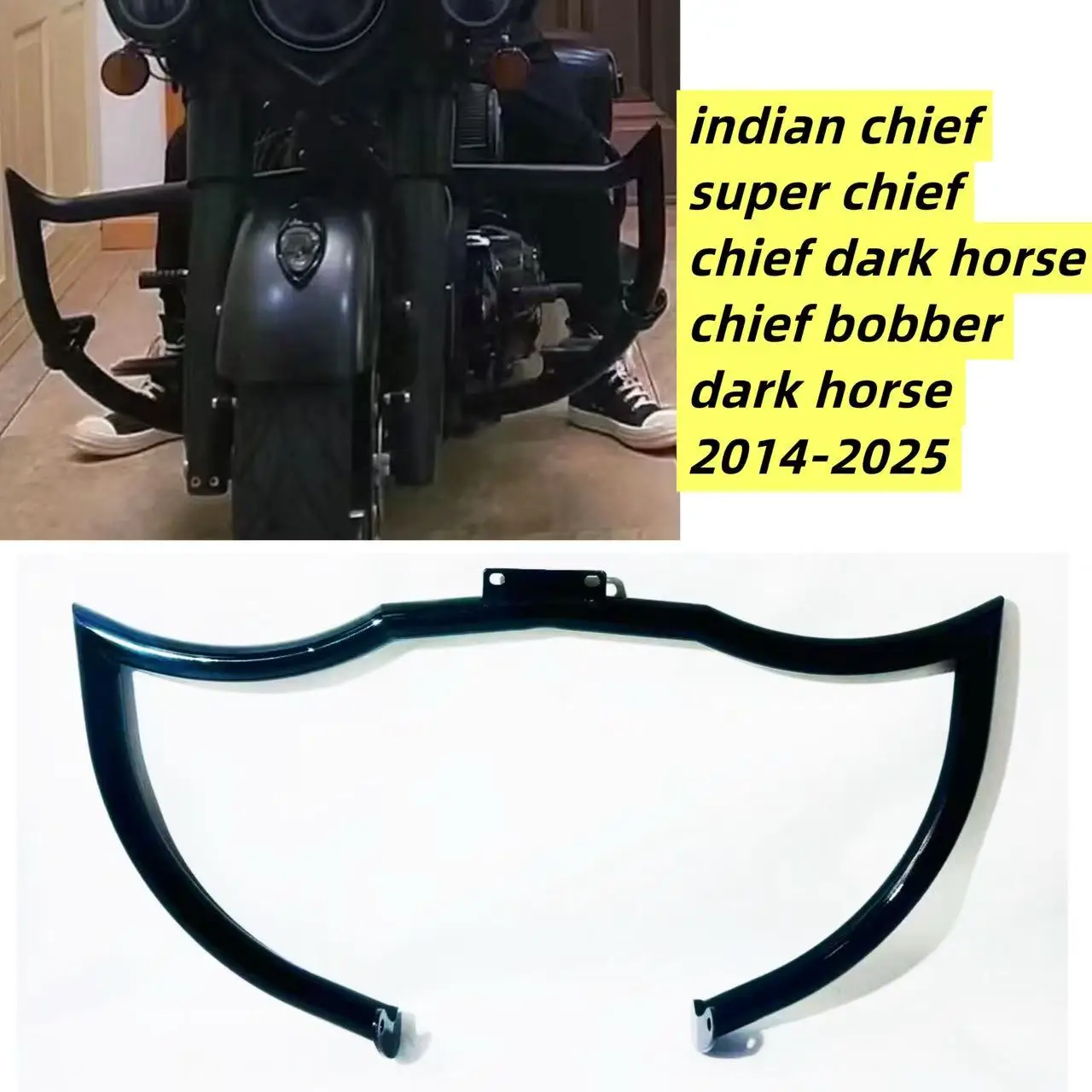 Motorcycle 1-1/2'' Bumper Engine Guard Highway Crash Bar For Indian Chief Dark Horse Chief Bobber Super Chief Classic 2014-2025